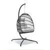 VANGARDEN Outdoor Metal Swing Chair Rocking Chair Quick-Dry Cushion Foldable Detachable Hanging Basket Seat 1 Person Modern
