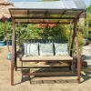 VANGARDEN Three Seat Modern Outdoor Swing Rocking Chair 3 Seater Leisure Swing Home Hammock with 2-Year Warranty