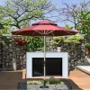 VANGARDEN Wine Red Modern Aluminum Alloy Waterproof 360 Tilting Kitchen Patio Double-top Milan Umbrellas Bases Outdoor