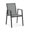 Vienna Modern Armchair Textilene Aluminum Frame Dining Set Replaceable Poly Wood Table Weather Resistant Hotel Outdoor Living