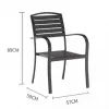 Waterproof Modern Outdoor Solid Wood Aluminum Alloy Tables Chairs Casual Dining Set Courtyard Garden Terraces Durable Sunscreen
