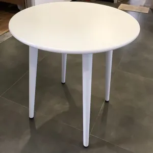 70cm Tapered Leg Table Carbon Steel Top Aluminum Legs Square and Round Styles Modern Indoor Outdoor Dining Side Table
