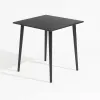 70cm Tapered Leg Table Carbon Steel Top Aluminum Legs Square and Round Styles Modern Indoor Outdoor Dining Side Table
