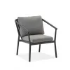 2p Modern Sofa Set Aluminum Frame Rope Backrest Armrest Tray Coffee Table Weather Resistant Durable Outdoor Hotel Courtyard