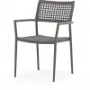 3p Modern Woven Rope Chair Square Sintered Stone Table Dining Set Weather Resistant Aluminum Frame 2-Seater Outdoor Furniture