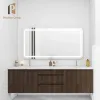 American Modern Luxury Bathroom Vanity with Double Sink 23-25 Inch Width Melamine Board Stainless Steel Construction