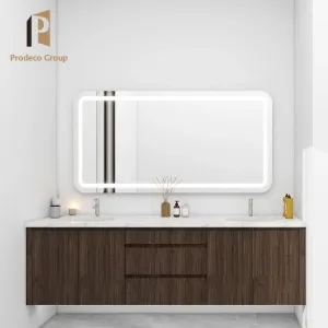 American Modern Luxury Bathroom Vanity with Double Sink 23-25 Inch Width Melamine Board Stainless Steel Construction