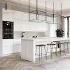 Apartment Custom Shaker Style Modular Kitchen Cabinet Set with Sink Hotel Grade Finish White Functional Elegance Modern Classic
