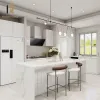 2025 Apartment Modular Kitchen Cabinets High Gloss White Acrylic Sink Faucet Hinge Small Furniture Modern Full Kitchen Cabinet