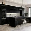 Apartment Shaker Style Modular White Waterproof PVC Kitchen Cabinet Set Sink Hinge Classic Look Moisture Resistant Easy Clean