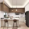 Australia Flat Pack White Wooden Plywood Modular Modern E0 E1 Grade Kitchen Cabinets with Faucet for Apartment Villa Use