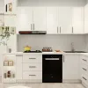 Australia White Kitchen Furniture Waterproof Particleboard Modular Kitchen Cabinets Marble Laminate Modern Full Small Kitchen