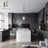 Black High End Apartment Project Melamine Kitchen Cabinet Modern Set Full Design Home Small Kitchen Unit Kitchen Cabinets