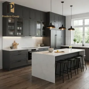 Black High End Villa Project Lacquer Kitchen Cabinet Modern Complete Set Home Kitchen Cabinet Storage Kitchen Cabinets