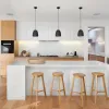 China Factory Supply Modular Modern Kitchen Cabinet Particleboard Construction Hinge Drawer Basket Faucet for Small Kitchens