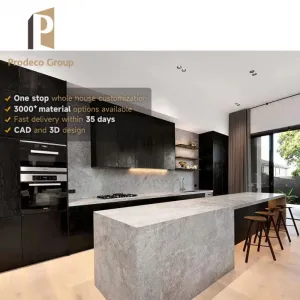 China Made Modular Eco-friendly Kitchen Cabinet Set with Sink Modern Design Custom OEM Service Foshan Manufacturer Direct Price