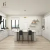 Complete Wood Kitchen Cabinet Shaker American White Luxury Full RTA Laminate Resin Faucet