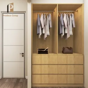 2025 Custom Modern Bedroom Single Storage Wardrobe Foldable Adjustable MDF Doors Eco-friendly for Bedroom and Villa Use