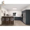 Custom Modular Kitchen Cabinets Modern Apartment Kitchen Furniture Complete Wood Cabinet Set with Acrylic Sink