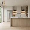 Custom Modular Kitchen Cabinets Modern Design Full Set Eco-friendly White with Sink Faucet Hinge and Drawer Basket