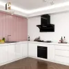 Custom Small Kitchen Units Modular Kitchen Cabinets Modern White Base Laminate Resin Drawer Basket Eco-friendly Waterproof