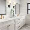 Customized Modern Hotel Bathroom Cabinet Vanity Plywood MDF Melamine Finish Water Resistant Soft Closing Hardware for