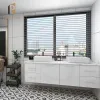 Double Washbasin Modern Stainless Steel MDF Floating Luxury Bathroom Vanity Cabinet for Apartment