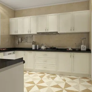 Foshan Kitchen Cabinets American Modern Modular Laminate Particleboard Eco-friendly Easy-Clean