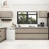 Full Modular Kitchen Cabinet Set 2 Pack Marble Laminate Drawer Basket Faucet-Luxury Modern Eco-friendly Kitchen Storage