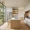 Glossy Modern Design Full Unit Kitchen Cabinet Set with Sink Faucet Hinge Drawer Basket