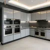 High End Custom Matte Melamine Modular Eco-friendly Luxury Modern Kitchen Cabinet Set with Sink and Hinge for Apartment Use