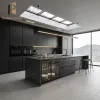High End Villa Project Custom Melamine Eco-friendly Modern Kitchen Cabinets Sink Designer Finish Large Capacity Storage Luxury