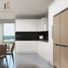High Gloss White Homes Prefab Unit Lacquer Modular Modern Kitchen Cabinets Marble Laminate Eco-friendly Waterproof