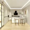 Custom Modular Wood White Kitchen Cabinets with Sink Faucet Hinge for Apartment Use