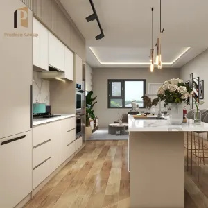 Hot Selling Modern Modular Kitchen Cabinets with Laminate Resin Countertops Faucet Included Eco-friendly Custom Wood Units