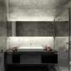 Hot Selling Modern Wall-Mounted Bathroom Vanity Cabinet with Ceramic Basin for Hotel Apartment Villa Use Mirror Included
