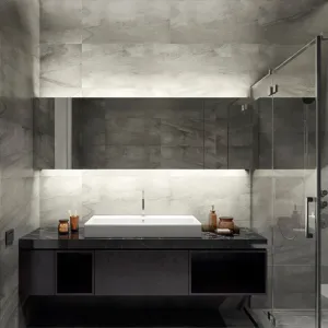 Hot Selling Modern Wall-Mounted Bathroom Vanity Cabinet with Ceramic Basin for Hotel Apartment Villa Use Mirror Included