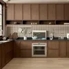 House Furniture Custom Modular Shaker Style Melamine Modern Kitchen Storage Cabinets Laminate Resin Countertop Faucet for Villa