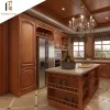 Luxury Complete Kitchen Cabinet Set MDF Modular Kitchen Cabinets with Sink Hinge Drawer Basket Marble Countertop