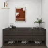 Luxury Modern Stainless Steel MDF Bathroom Vanity Unit Without Sink Wall-Mounted Mirrored Cabinet for Hotel Use