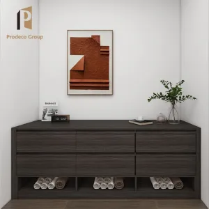 Luxury Modern Stainless Steel MDF Bathroom Vanity Unit Without Sink Wall-Mounted Mirrored Cabinet for Hotel Use
