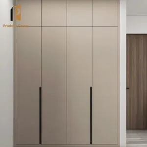 MDF Folding Solid Wood Eco-friendly Wardrobe Two Doors Modern Bedroom Furniture for Villa and Hotel Easy-Clean Waterproof