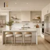 MDF Kitchen Cabinet Painted Finish Custom Color Whole House Residential Builder Project Kitchen Cabinets