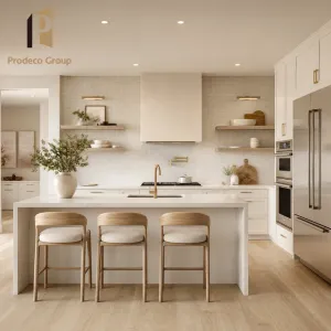 MDF Kitchen Cabinet Painted Finish Custom Color Whole House Builder Development Project Kitchen Cabinets