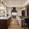 Melamine Kitchen Cabinet Modern Waterproof Material Whole House Builder Project Kitchen Cabinets
