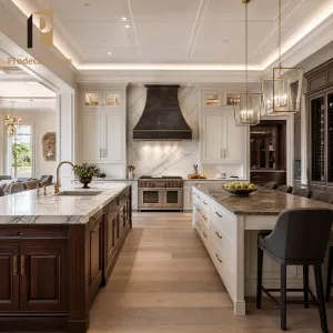 Melamine Kitchen Cabinet Modern Waterproof Material Whole House Builder Project Kitchen Cabinets