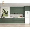 Melamine Small Furniture Kitchen Cabinet Green Flat Pack Modern Designs Kitchen Cabinets for Apartment