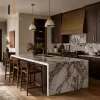 Modern Custom Kitchen Island Cabinets with Laminate Resin Countertops Whole House Builder Project