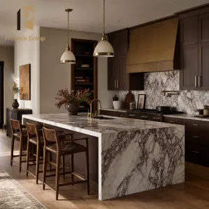Modern Custom Kitchen Island Cabinets with Laminate Resin Countertops Whole House Builder Project