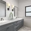 Modern Design Fully Assembled Cabinets Dark Black Wood Bathroom Vanity Wood Veneer Bathroom Vanity